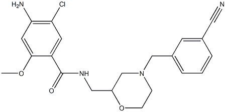 4-Amino-5-chloro-2-methoxy-N-[[4-(3-cyanobenzyl)-2-morpholinyl]methyl]benzamide Structure