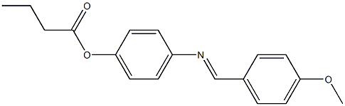 Butyric acid p-(4-methoxybenzylideneamino)phenyl ester Struktur