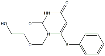 1-[(2-Hydroxyethoxy)methyl]-6-(phenylthio)pyrimidine-2,4(1H,3H)-dione Structure