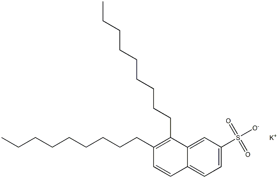 7,8-Dinonyl-2-naphthalenesulfonic acid potassium salt Structure