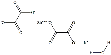 しゅう酸アンチモンカリウム水和物 化学構造式