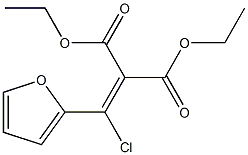 2-[Chloro(2-furyl)methylene]malonic acid diethyl ester Structure