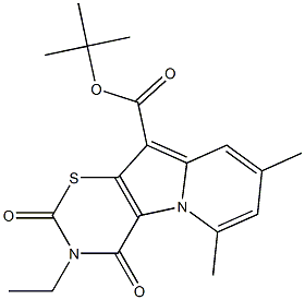 3,4-Dihydro-2,4-dioxo-3-ethyl-6,8-dimethyl-2H-1,3-thiazino[6,5-b]indolizine-10-carboxylic acid tert-butyl ester|