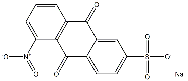 5-Nitro-9,10-dihydro-9,10-dioxoanthracene-2-sulfonic acid sodium salt 结构式