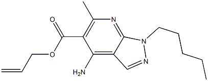 1-Pentyl-4-amino-6-methyl-1H-pyrazolo[3,4-b]pyridine-5-carboxylic acid 2-propenyl ester