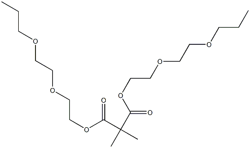 Propane-2,2-dicarboxylic acid bis[2-(2-propoxyethoxy)ethyl] ester Structure