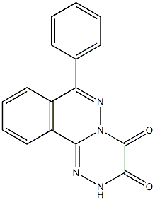 7-フェニル-2H-[1,2,4]トリアジノ[3,4-a]フタラジン-3,4-ジオン 化学構造式