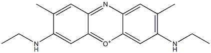 3,7-Bis(ethylamino)-2,8-dimethylphenoxazine-5-ium,,结构式