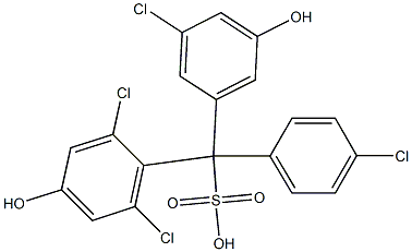 (4-Chlorophenyl)(3-chloro-5-hydroxyphenyl)(2,6-dichloro-4-hydroxyphenyl)methanesulfonic acid