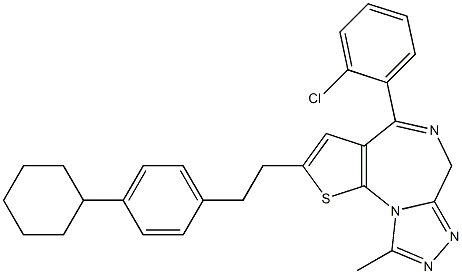 4-(2-Chlorophenyl)-2-[2-(4-cyclohexylphenyl)ethyl]-9-methyl-6H-thieno[3,2-f][1,2,4]triazolo[4,3-a][1,4]diazepine