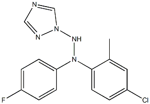 1-(1H-1,2,4-Triazol-1-yl)-2-[4-fluorophenyl]-2-(2-methyl-4-chlorophenyl)hydrazine,,结构式