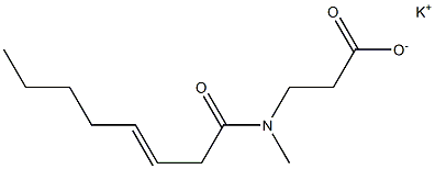 3-[N-Methyl-N-(3-octenoyl)amino]propionic acid potassium salt Structure