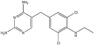 5-[[3,5-Dichloro-4-(ethylamino)phenyl]methyl]-2,4-pyrimidinediamine Struktur