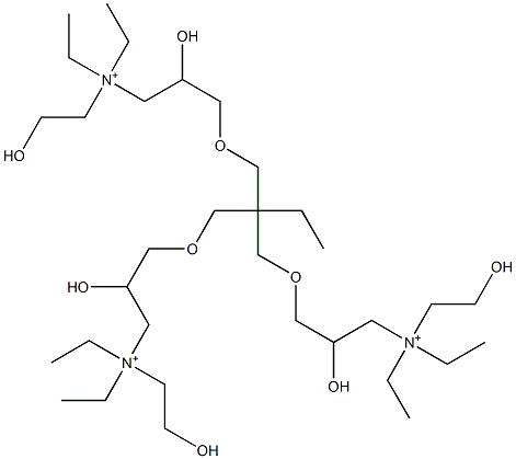5,5',5''-(Propane-1,1,1-triyl)tris[N,N-diethyl-N-(2-hydroxyethyl)-2-hydroxy-4-oxa-1-pentanaminium] Structure