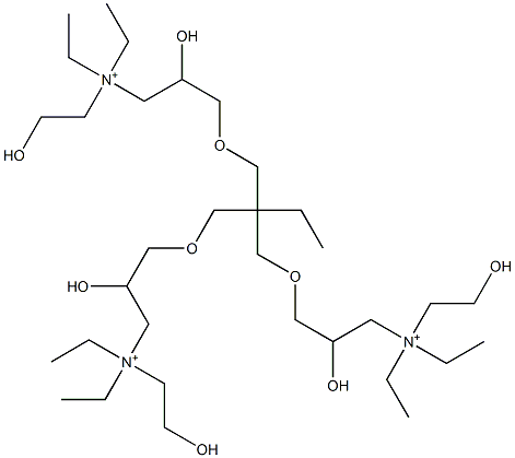 5,5',5''-(Propane-1,1,1-triyl)tris[N,N-diethyl-N-(2-hydroxyethyl)-2-hydroxy-4-oxa-1-pentanaminium] 结构式