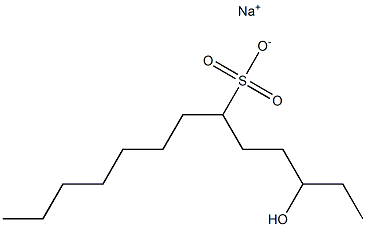 3-Hydroxytridecane-6-sulfonic acid sodium salt,,结构式