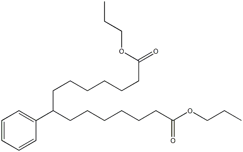 7-フェニルトリデカン-1,13-ジカルボン酸ジプロピル 化学構造式