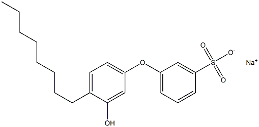 3'-Hydroxy-4'-octyl[oxybisbenzene]-3-sulfonic acid sodium salt,,结构式