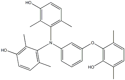 N,N-Bis(3-hydroxy-2,6-dimethylphenyl)-3-(6-hydroxy-2,5-dimethylphenoxy)benzenamine Structure