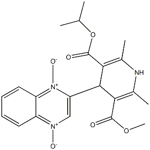 1,4-Dihydro-4-[[quinoxaline 1,4-dioxide]-2-yl]-2,6-dimethylpyridine-3,5-dicarboxylic acid 3-methyl 5-isopropyl ester Structure