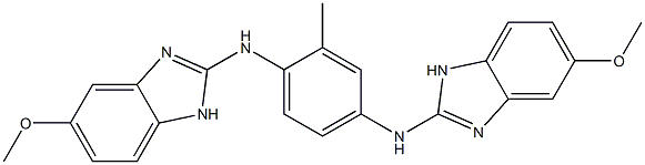 2,2'-[2-Methyl-1,4-phenylenebis(imino)]bis(5-methoxy-1H-benzimidazole),,结构式
