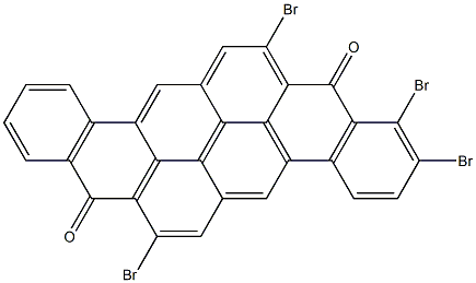 7,9,10,15-テトラブロモ-8,16-ピラントレンジオン 化学構造式
