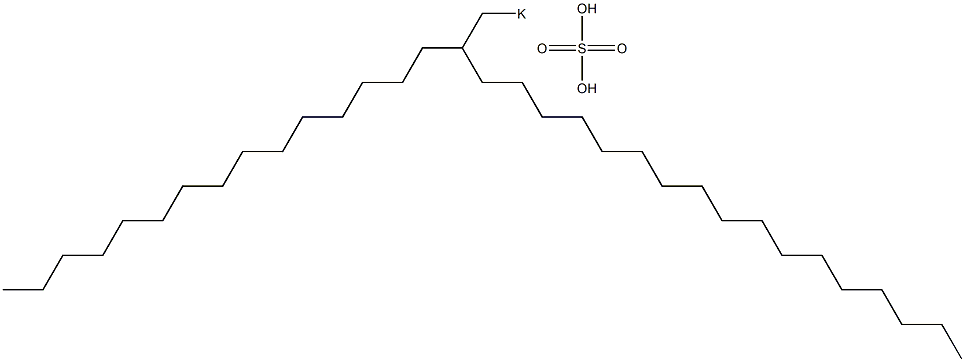 Sulfuric acid 2-pentadecylnonadecyl=potassium salt,,结构式