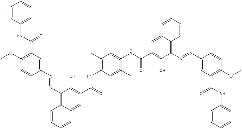 1,4-Bis[1-[4-methoxy-5-(phenylcarbamoyl)phenylazo]-2-hydroxy-3-naphthoylamino]-2,5-dimethylbenzene