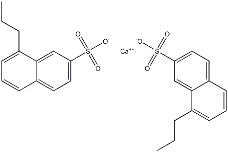 Bis(8-propyl-2-naphthalenesulfonic acid)calcium salt,,结构式
