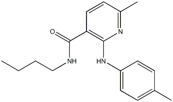 N-Butyl-6-methyl-2-(p-toluidino)nicotinamide Structure