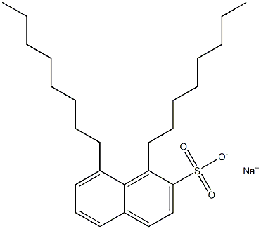 1,8-Dioctyl-2-naphthalenesulfonic acid sodium salt Structure