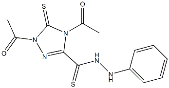 2,4-Diacetyl-5-[(2-phenylhydrazino)carbonothioyl]-2H-1,2,4-triazole-3(4H)-thione Structure