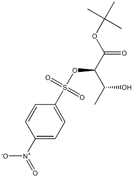 (2R,3R)-2-[(4-ニトロフェニルスルホニル)オキシ]-3-ヒドロキシブタン酸tert-ブチル 化学構造式