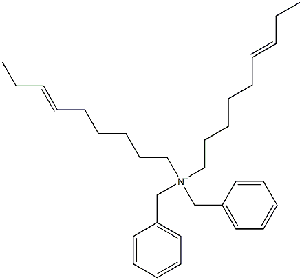 ジ(6-ノネニル)ジベンジルアミニウム 化学構造式