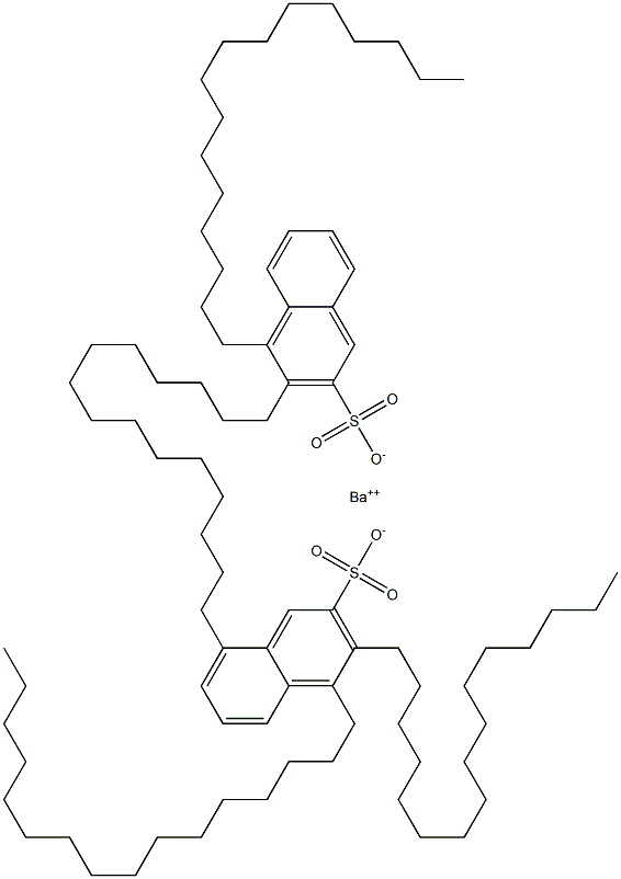 ビス(3,4-ジヘキサデシル-2-ナフタレンスルホン酸)バリウム 化学構造式