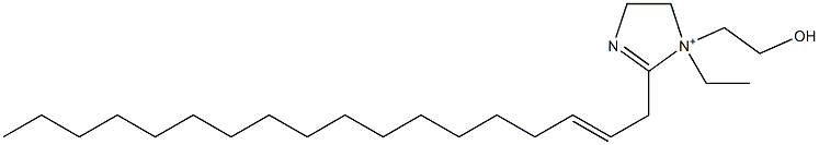 1-エチル-1-(2-ヒドロキシエチル)-2-(2-オクタデセニル)-2-イミダゾリン-1-イウム 化学構造式