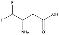 3-アミノ-4,4-ジフルオロブタン酸 化学構造式