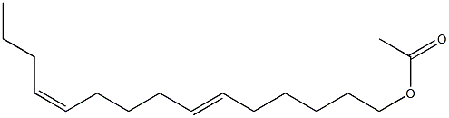 Acetic acid [(6E,11Z)-6,11-pentadecadienyl] ester,,结构式