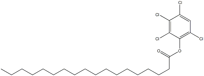 Octadecanoic acid 2,3,4,6-tetrachlorophenyl ester Structure