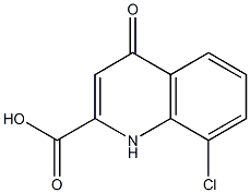 8-Chloro-1,4-dihydro-4-oxoquinoline-2-carboxylic acid Struktur