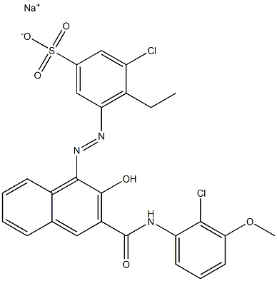  3-Chloro-4-ethyl-5-[[3-[[(2-chloro-3-methoxyphenyl)amino]carbonyl]-2-hydroxy-1-naphtyl]azo]benzenesulfonic acid sodium salt