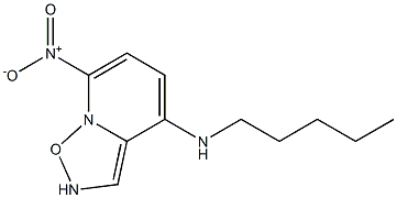 4-ペンチルアミノ-7-ニトロベンゾフラザン 化学構造式