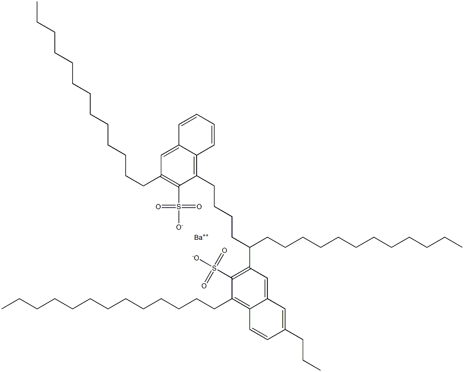 Bis(1,3-ditridecyl-2-naphthalenesulfonic acid)barium salt Structure