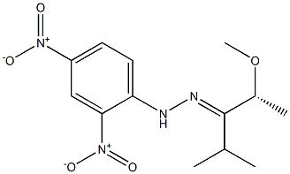 [R,(+)]-2-Methoxy-4-methyl-3-pentanone 2,4-dinitrophenyl hydrazone Structure