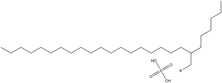 Sulfuric acid 2-hexylhenicosyl=potassium salt Struktur