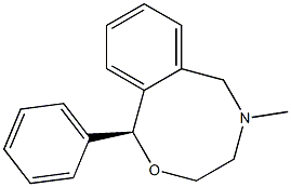 (1S)-1-Phenyl-5-methyl-3,4,5,6-tetrahydro-1H-2,5-benzoxazocine Struktur