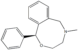 1α-フェニル-5-メチル-3,4,5,6-テトラヒドロ-1H-2,5-ベンゾオキサゾシン 化学構造式