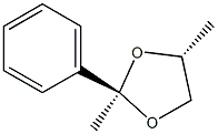 (2R,4R)-2,4-ジメチル-2-フェニル-1,3-ジオキソラン 化学構造式