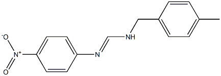 N1-(p-メチルベンジル)-N2-(p-ニトロフェニル)ホルムアミジン 化学構造式