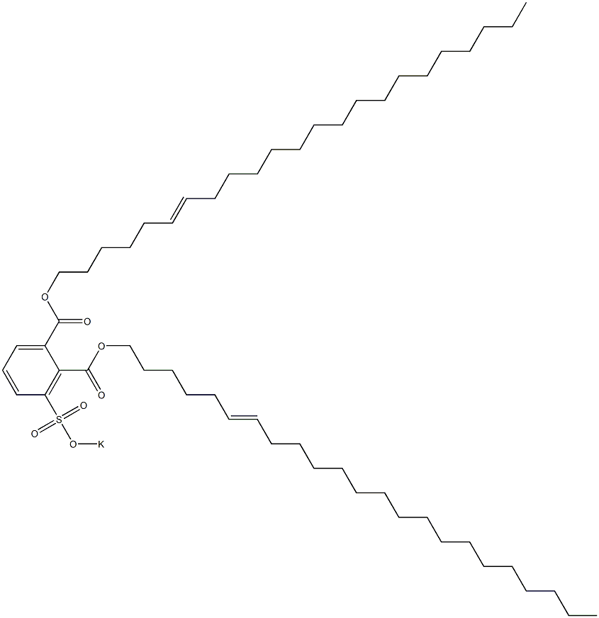 3-(Potassiosulfo)phthalic acid di(6-tricosenyl) ester,,结构式